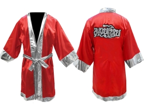 Kanong Custom Boxing Fight Robe : Red-Silver